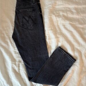 MOTHER Women's Black Straight Jeans